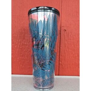 STARBUCKS TUMBLER Fall 2022 OCEAN FERN Venti Cold Cup 24oz IRIDESCENT‎ Metallic